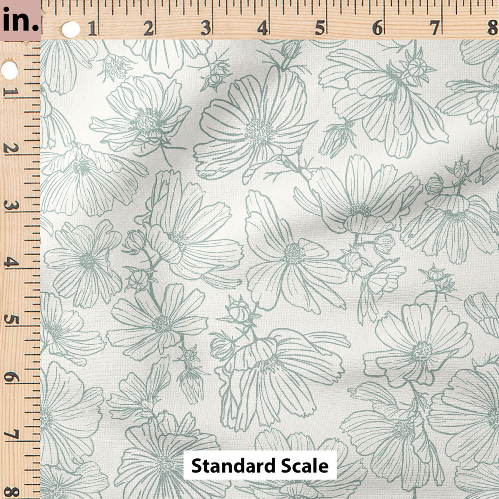 Ruler Scale for Summertime Floral (Cream and Jadeite) by Hufton Studio